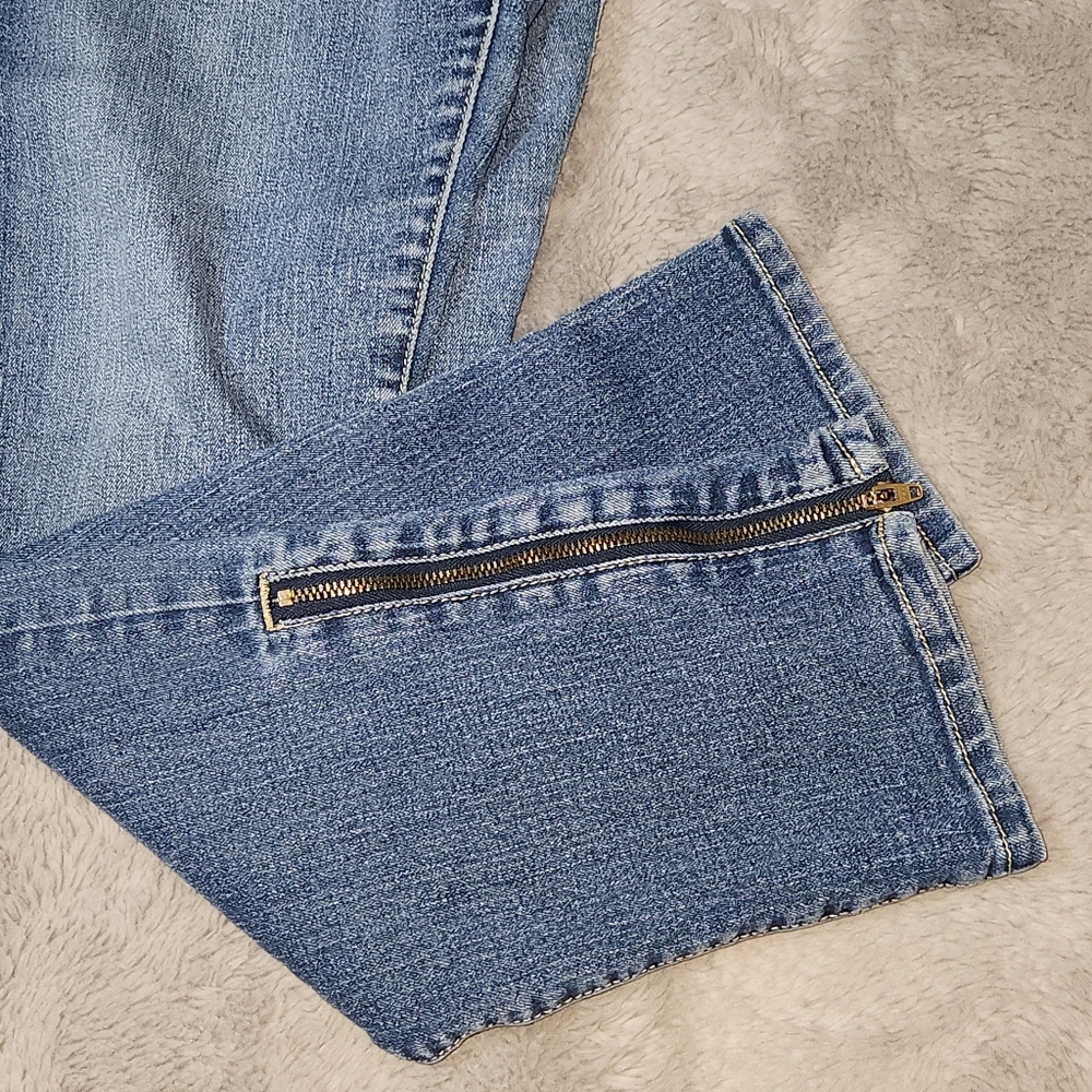 Gap 1969 Premium blue super skinny jeans with Ankle zipper detail Size 12R - Picture 1 of 4